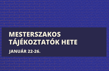 Online mesterszakos tájékoztató az ELTE BTK Filmtudomány Tanszéken
